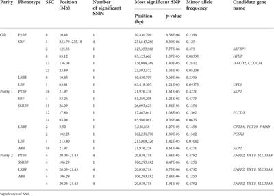 Population genetic structure analysis and identification of backfat thickness loci of Chinese synthetic Yunan pigs